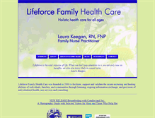 Tablet Screenshot of lifeforcefamilyhealth.com